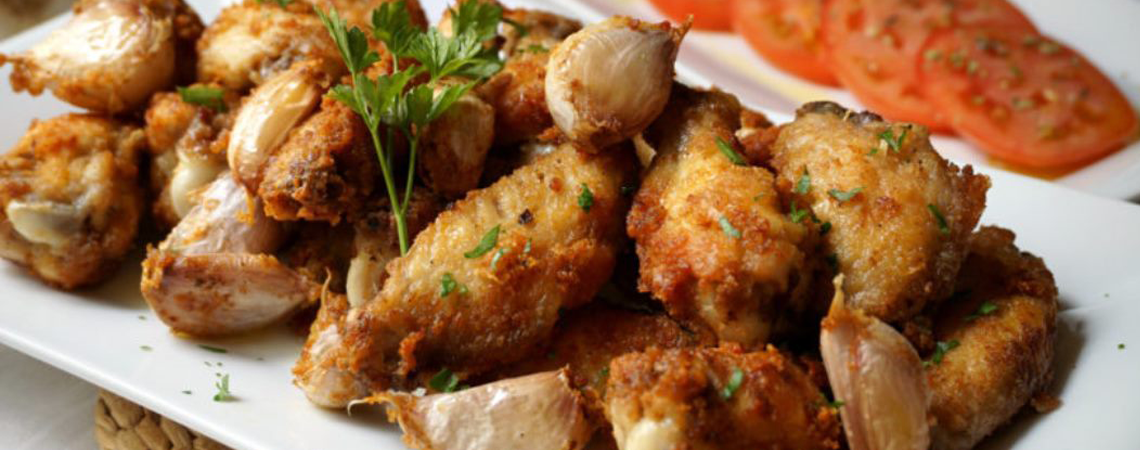 Alitas de Pollo Rico al ajillo