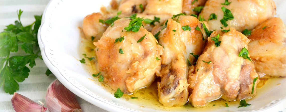 Pollo Rico al ajillo