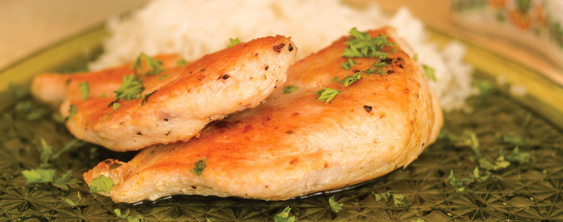 Pollo a la plancha en mantequilla